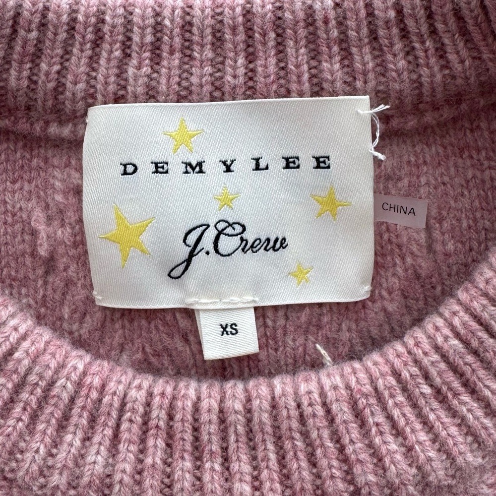 Demylee x J. Crew Cable-Knit 100% Wool Sweater Vest XS Pink LIMITED EDITION - Picture 4 of 6